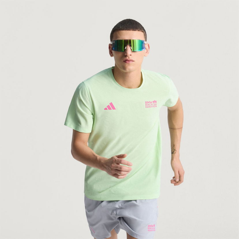 Majica kratkih rukava adidas Performance BMW Berlin-Marathon 2025 Running T-Shirt Zelena | JZ2341