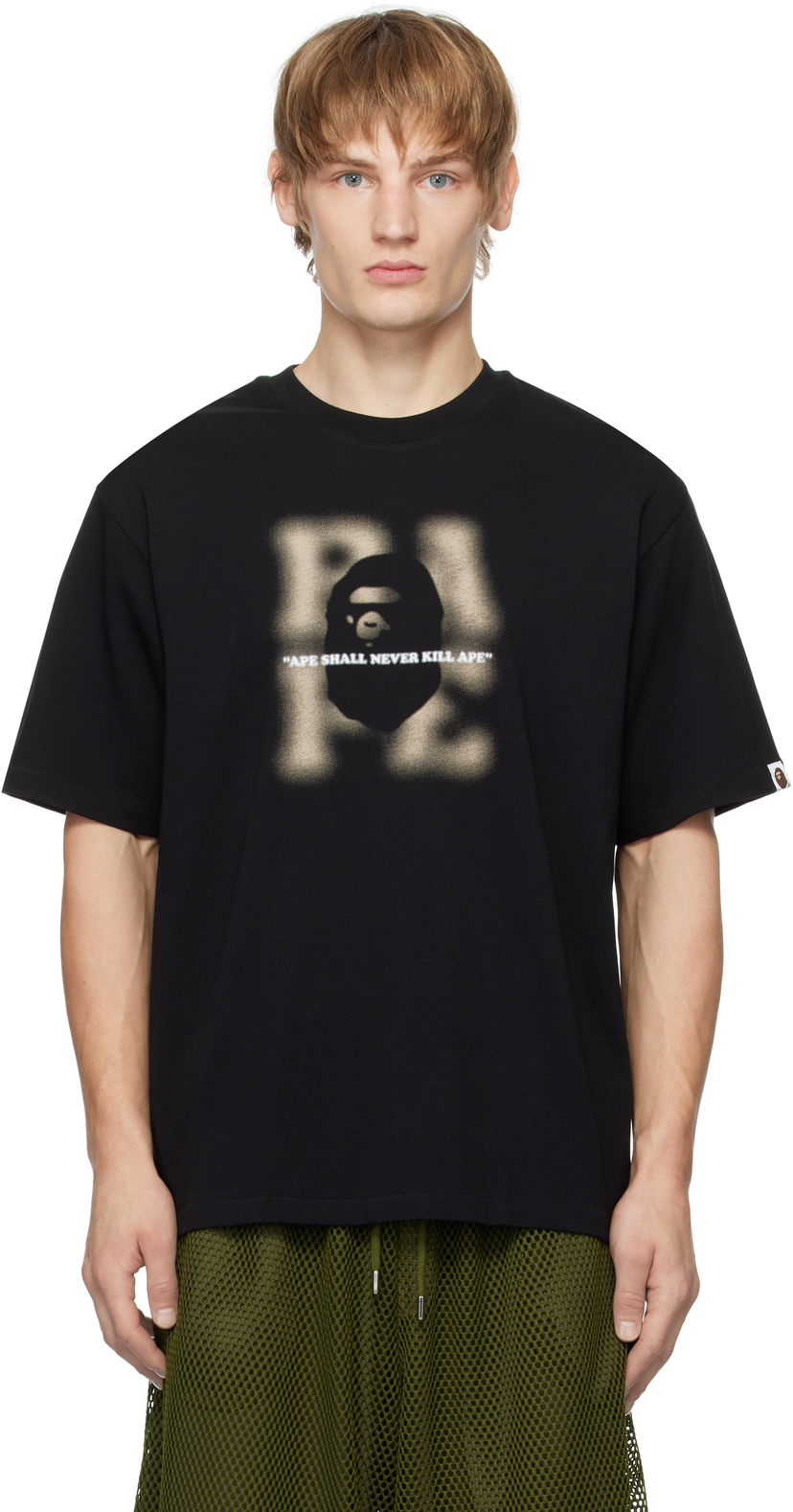 Majica kratkih rukava BAPE Blur Logo Graphic T-Shirt Crna | 001TEK801318M