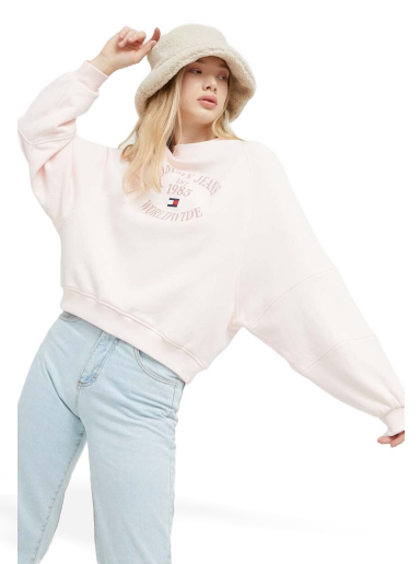 Dukserice Tommy Hilfiger Logo Sweatshirt Ružičasta | DW0DW16137