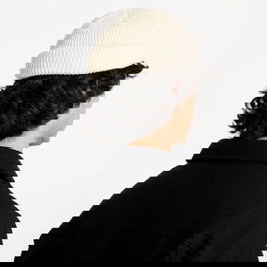 Kapica Footshop Stone Knit Beanie with Embroidered Logo Bijela | FTSHP_460, 1