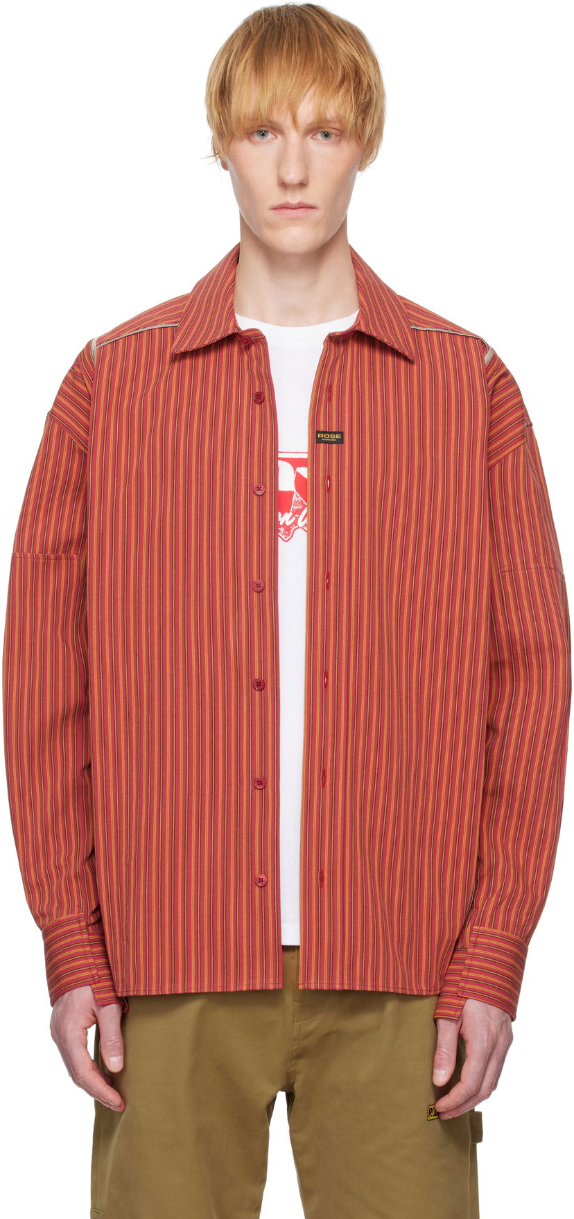 Košulja Martine Rose Martine Rose Cut Overshirt Crvena | 467WS14111