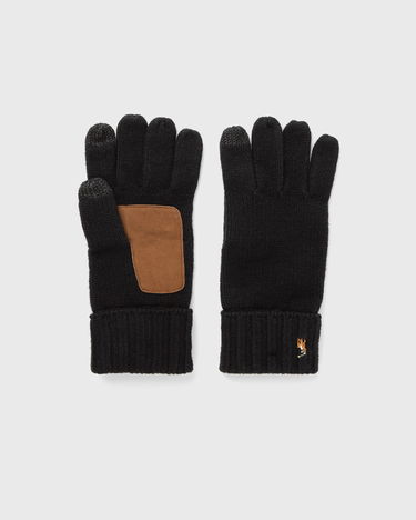 Rukavice Polo by Ralph Lauren Knitted Gloves with Touchscreen Tips and Palm Patch Crna | 449959338001, 2
