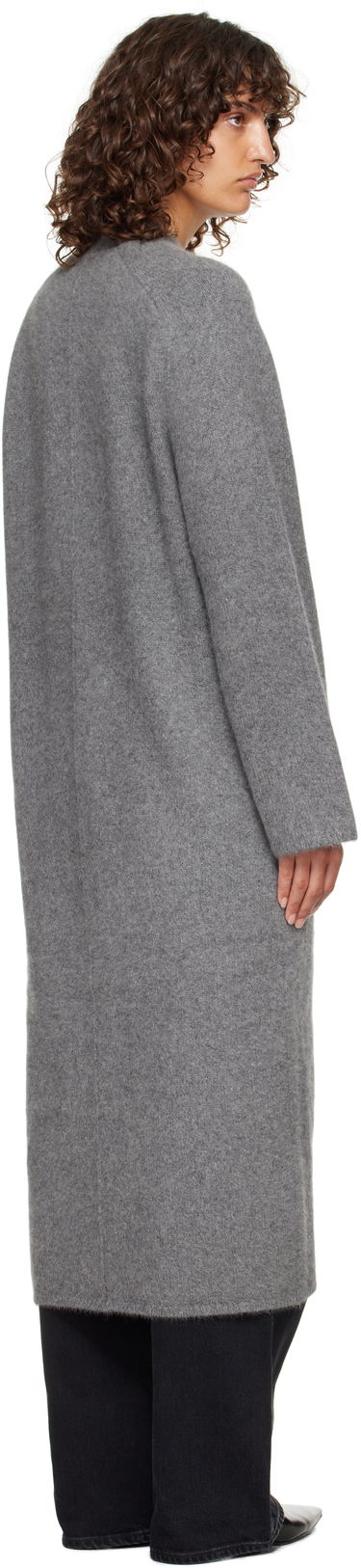 Džemper Loulou de Saison Loulou de Saison Smet Yak Blend Maxi Cardigan Siva | SMET, 2