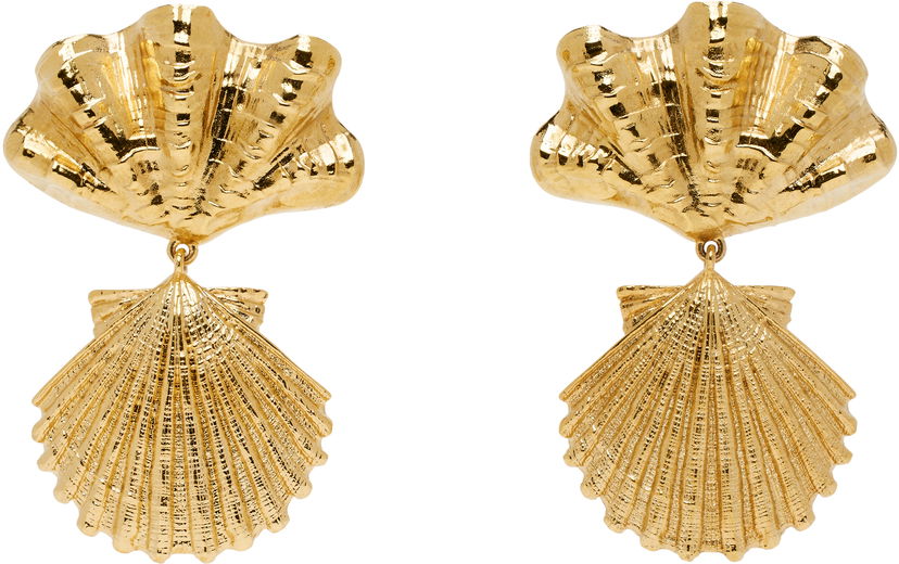 Naušnice CHLOÉ Chloé 'The Chloé Shells' Drop Earrings Metalik | CHC25UFE32CB7