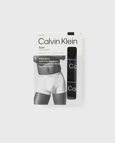 Bokserice CALVIN KLEIN ICON Cotton Stretch 3-Pack Trunks Crna | LV00NB4392TM6, 2