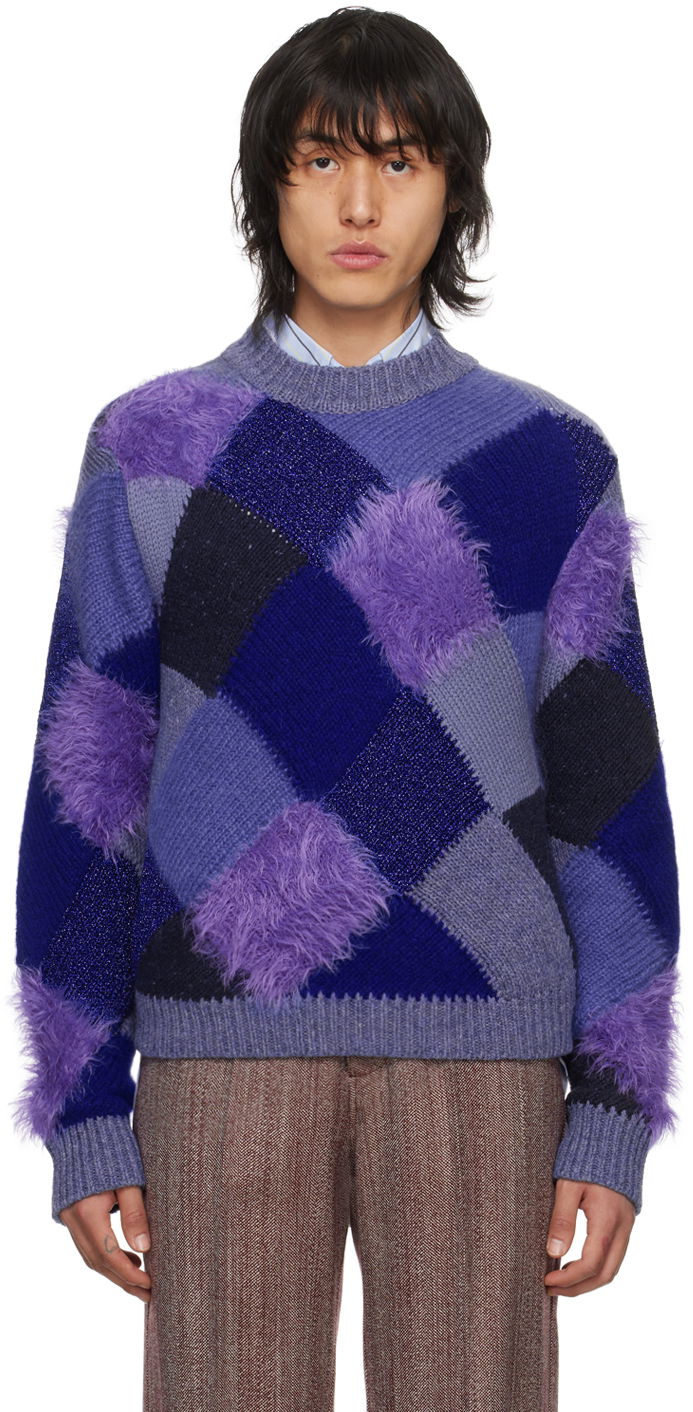 Džemper Marni Rhombus Crewneck Ljubičasta | GCMG0379Q0 UFW010