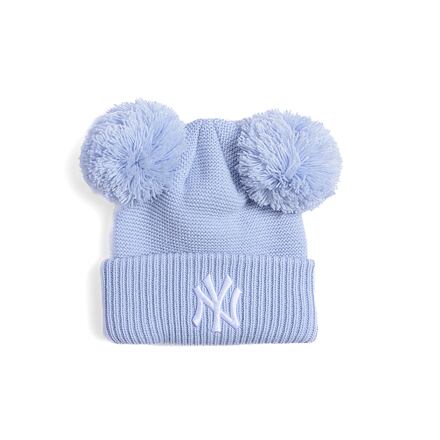 Kapica New Era New Era Medium Knit Double Pom Beanie NY Yankees (52-54 cm) Plava | 60565307