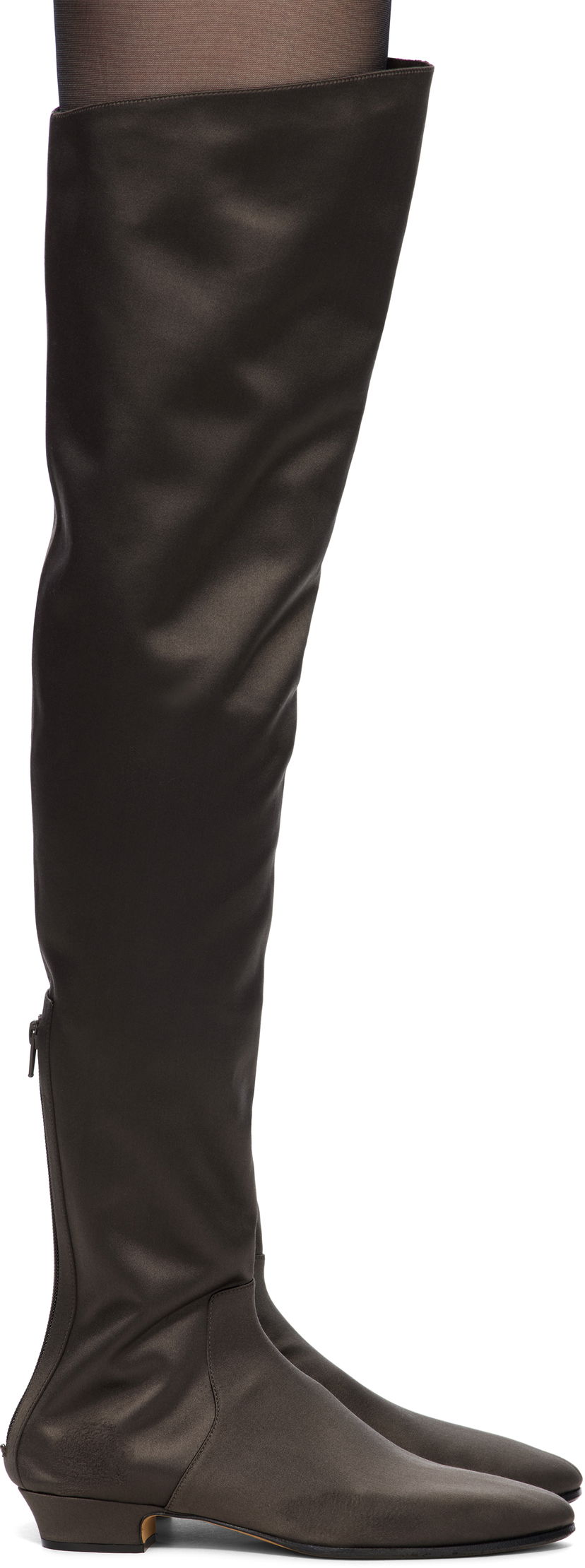 Tenisice i cipele The Row The Row Hereditas 25 Satin Tall Boots Smeđa | F1528-W326