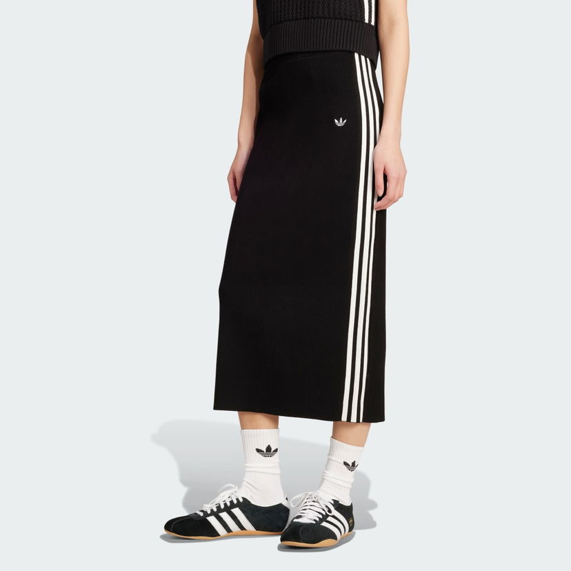 Suknja adidas Performance Adicolor 3-Stripes Knit Skirt Crna | JW2661