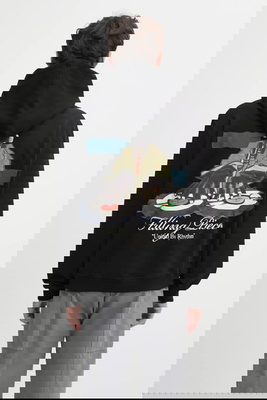 Dukserice Filling Pieces Hoodie DJ United By Rhythm Print Crna | 422532501241, 0