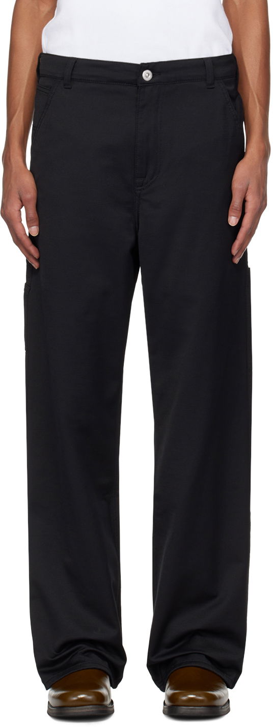 Cargo hlače OUR LEGACY Straight-Leg Cotton Twill Carpenter Pants Crna | M4245JC