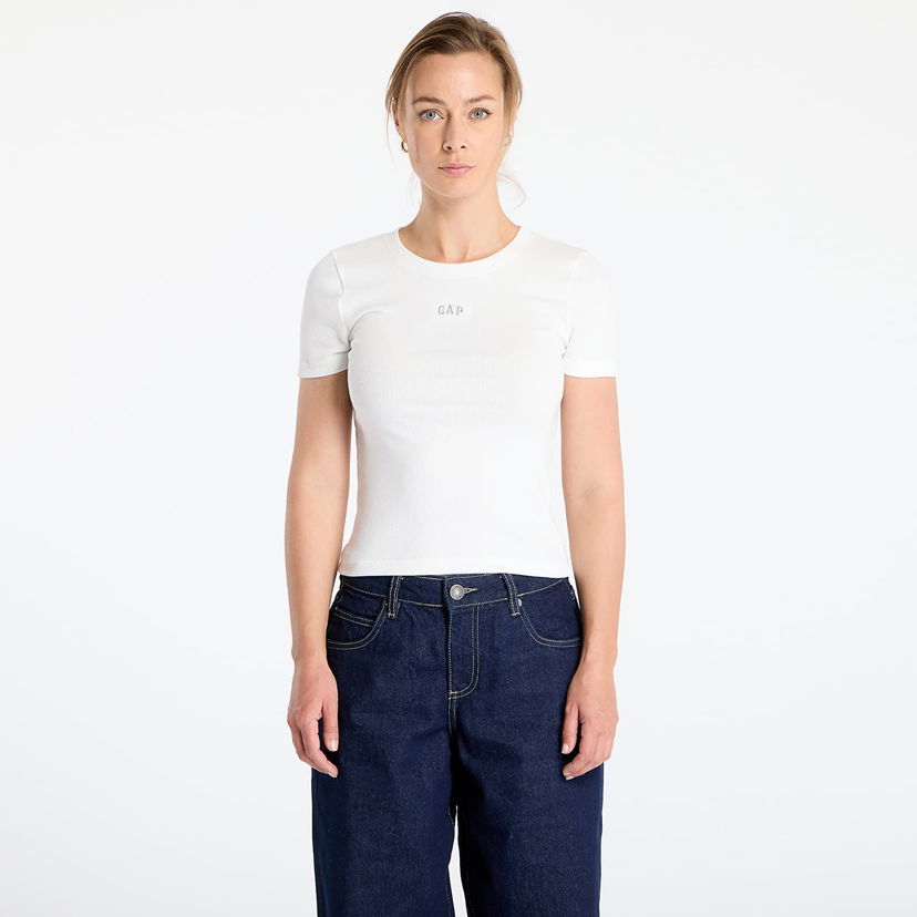 Majica kratkih rukava GAP GAP Modern Rib Short Sleeve T-Shirt Bijela | 637782-02