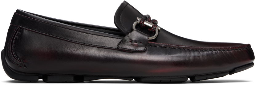 Tenisice i cipele FERRAGAMO Salvatore Ferragamo Gancini Ornament Driver Loafers Tamnocrvena | 778845