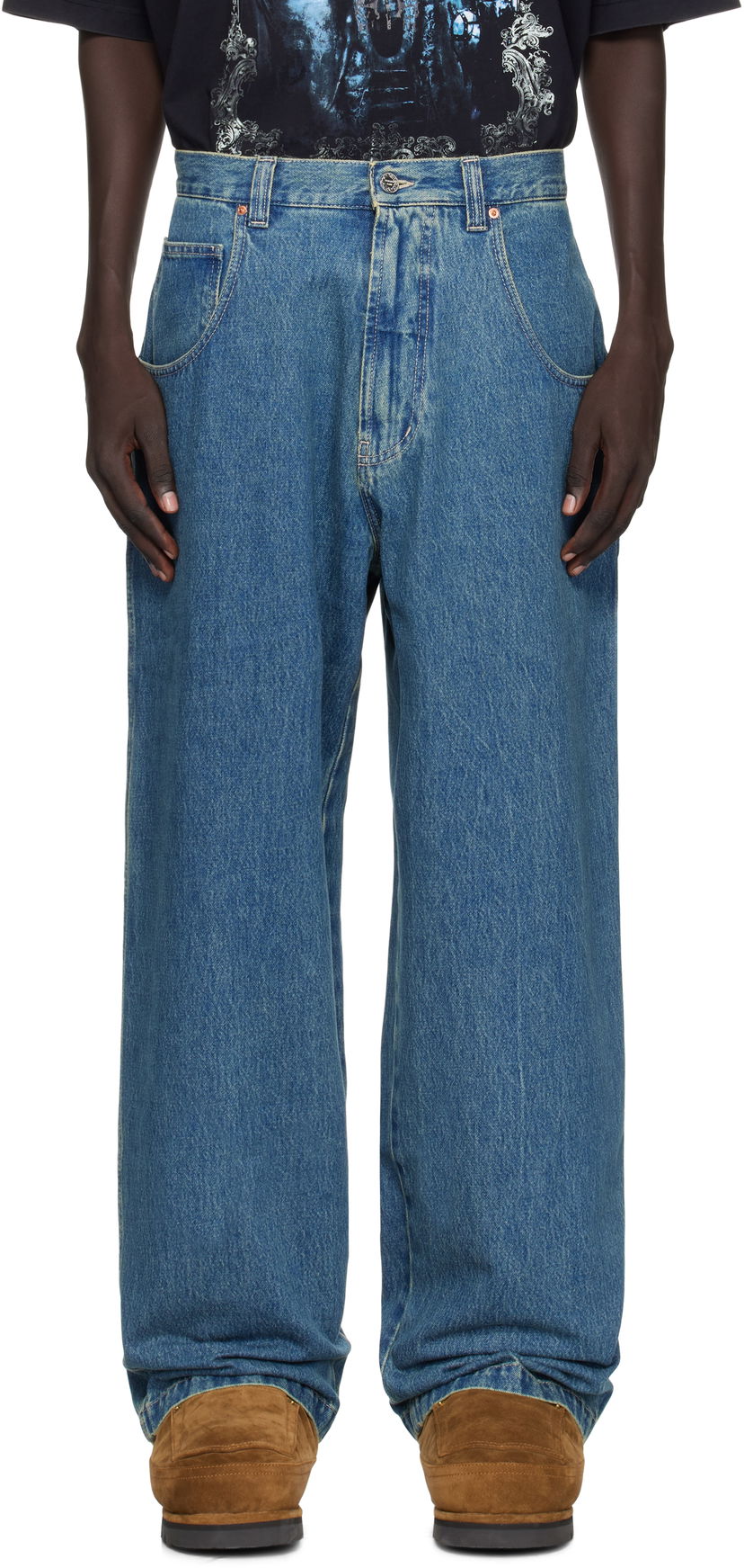 Jeans VETEMENTS Vetements Hip-Hop Jeans Plava | UH76DP250VB