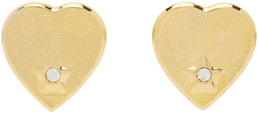 Naušnice Chopova Lowena Chopova Lowena Lucky Star Heart Earrings Metalik | 6431