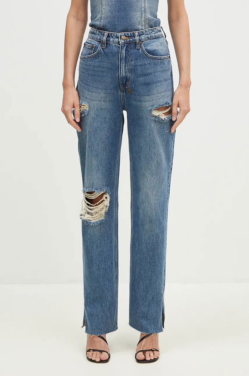 Jeans Ksubi High Waist Ripped Jeans Plava | WFA24DJ001