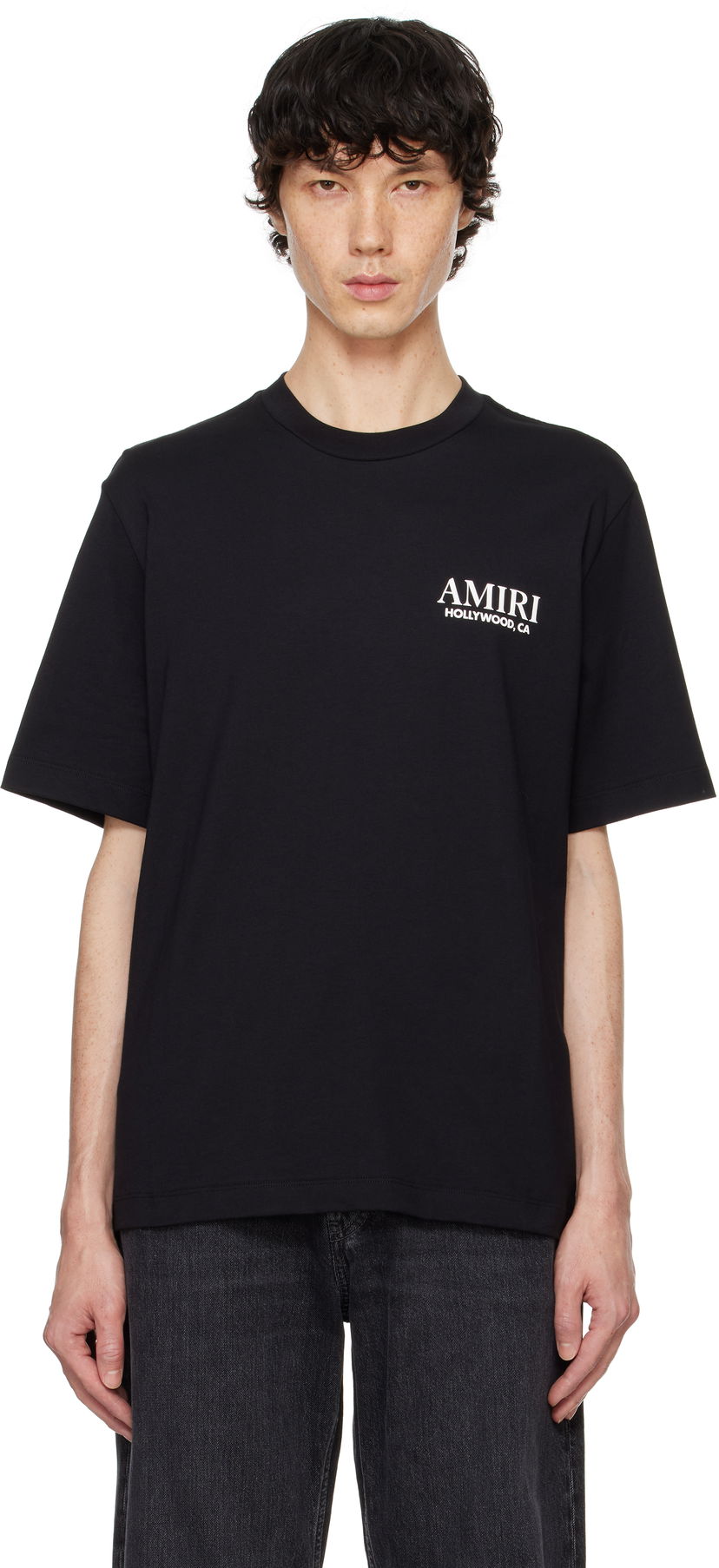 Majica kratkih rukava AMIRI Stacked T-Shirt Crna | AMJYTE1075