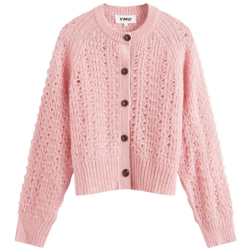 Džemper YMC Foxtail Knitted Cardigan Ružičasta | Q8WMC-60