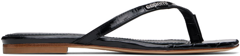 Dodaci Coperni Coperni Croco Slanted Flip-Flops Crna | COPSH54838