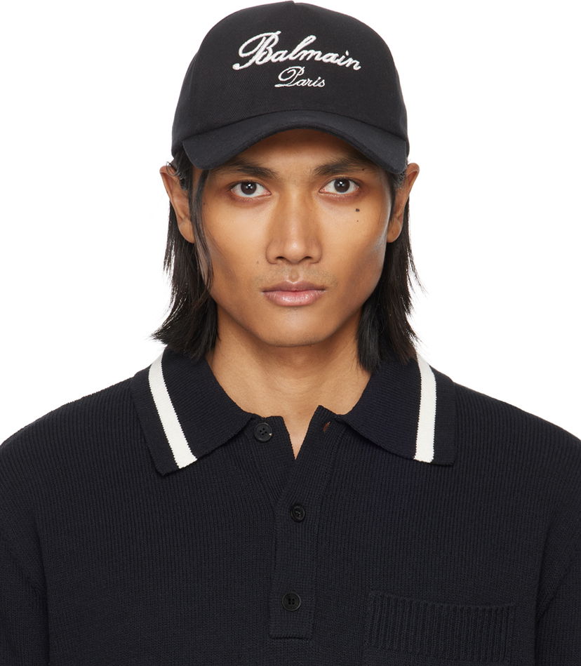 Kapa Balmain Signature Cap Crna | CH1XA231CD29