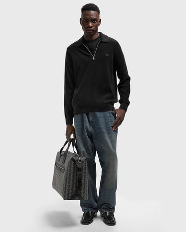 Polo majica Lacoste Lacoste Half-Zip Polo Crna | AH5187_031, 4