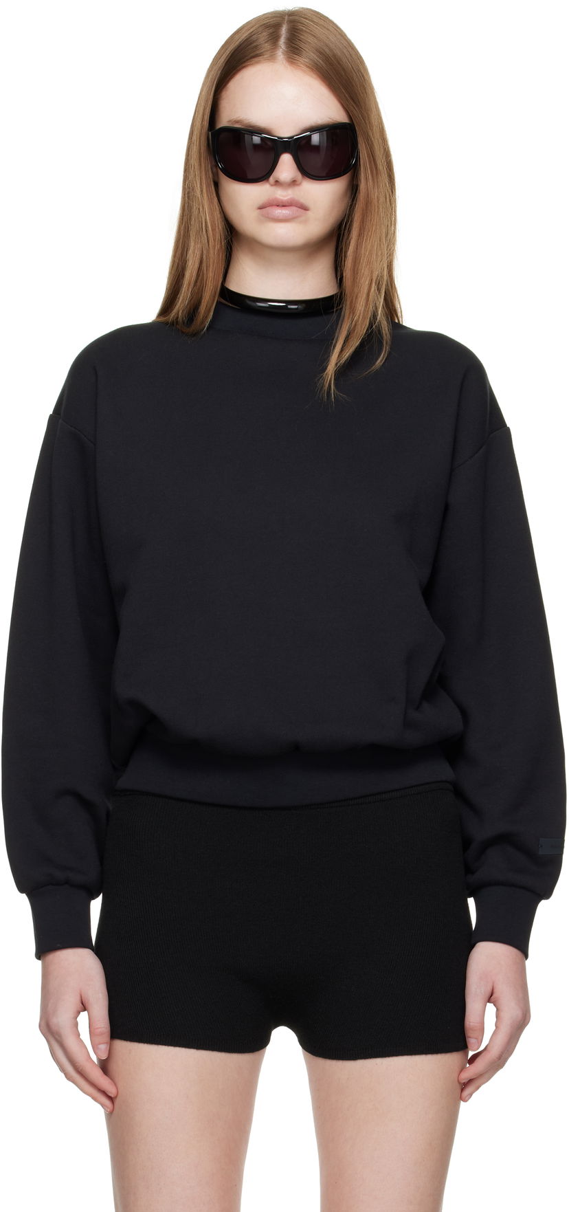 Dukserice Fear of God Fear of God ESSENTIALS Classic Fit Crewneck Sweatshirt Crna | 192SP255550FW