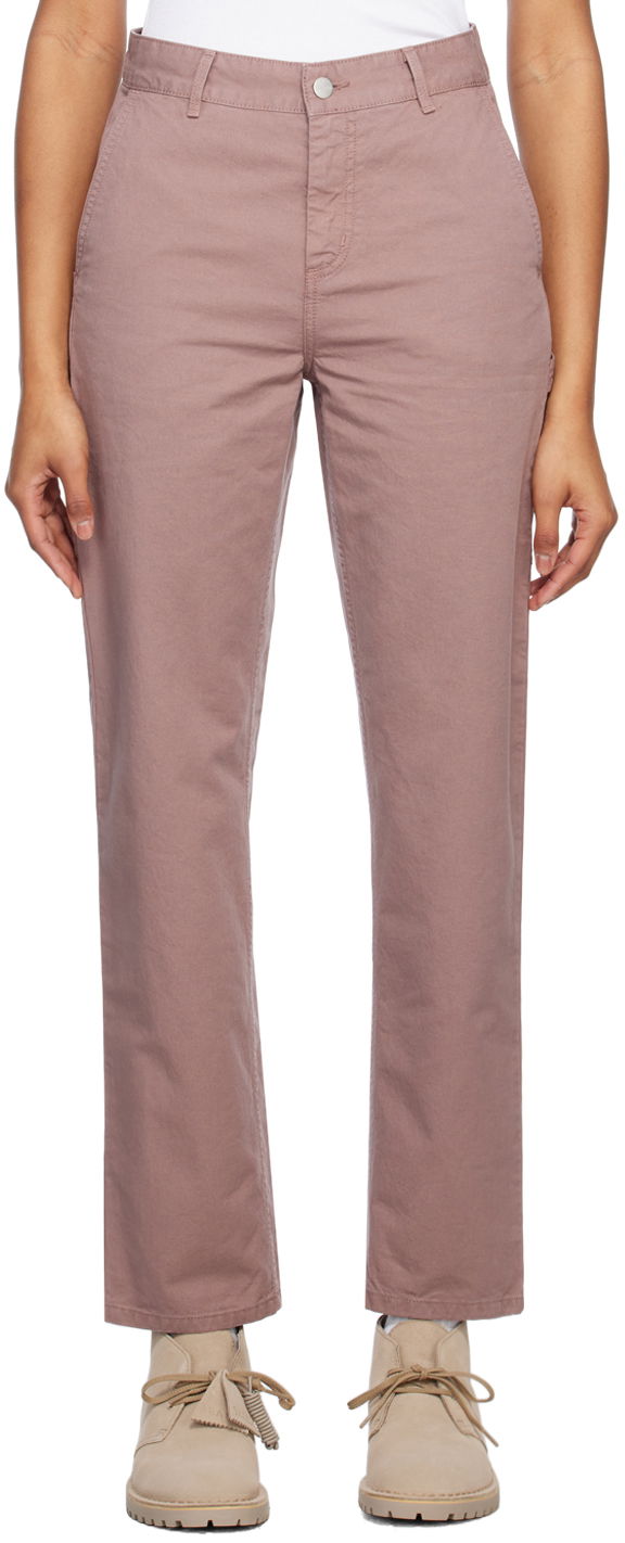 Hlače Carhartt WIP Pierce Cotton Straight Leg Pants Ljubičasta | I026588