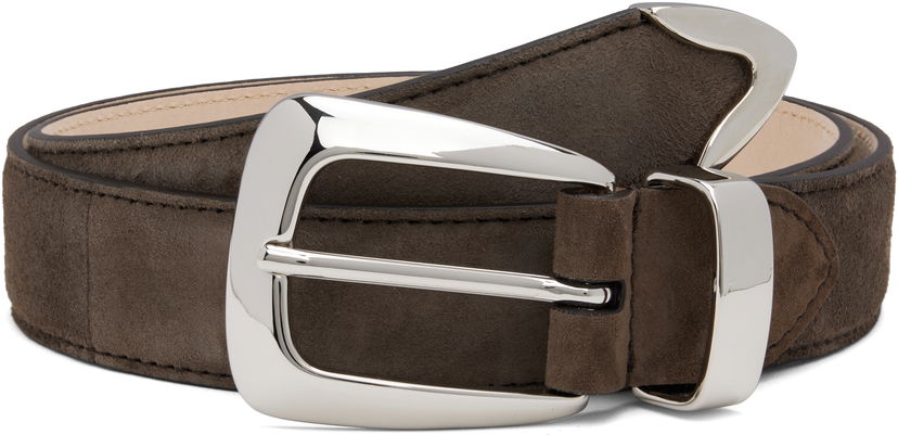 Pojasevi Khaite KHAITE Benny Suede Belt Smeđa | 10012-726