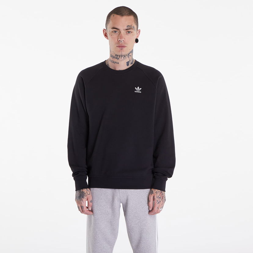Dukserice adidas Originals Essentials Crew Black Crna | IW5792