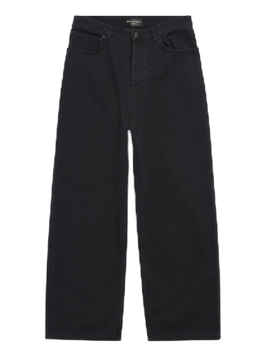 Hlače Balenciaga Baggy Soft Left Hand Denim Pants Crna | 745213TNW111700