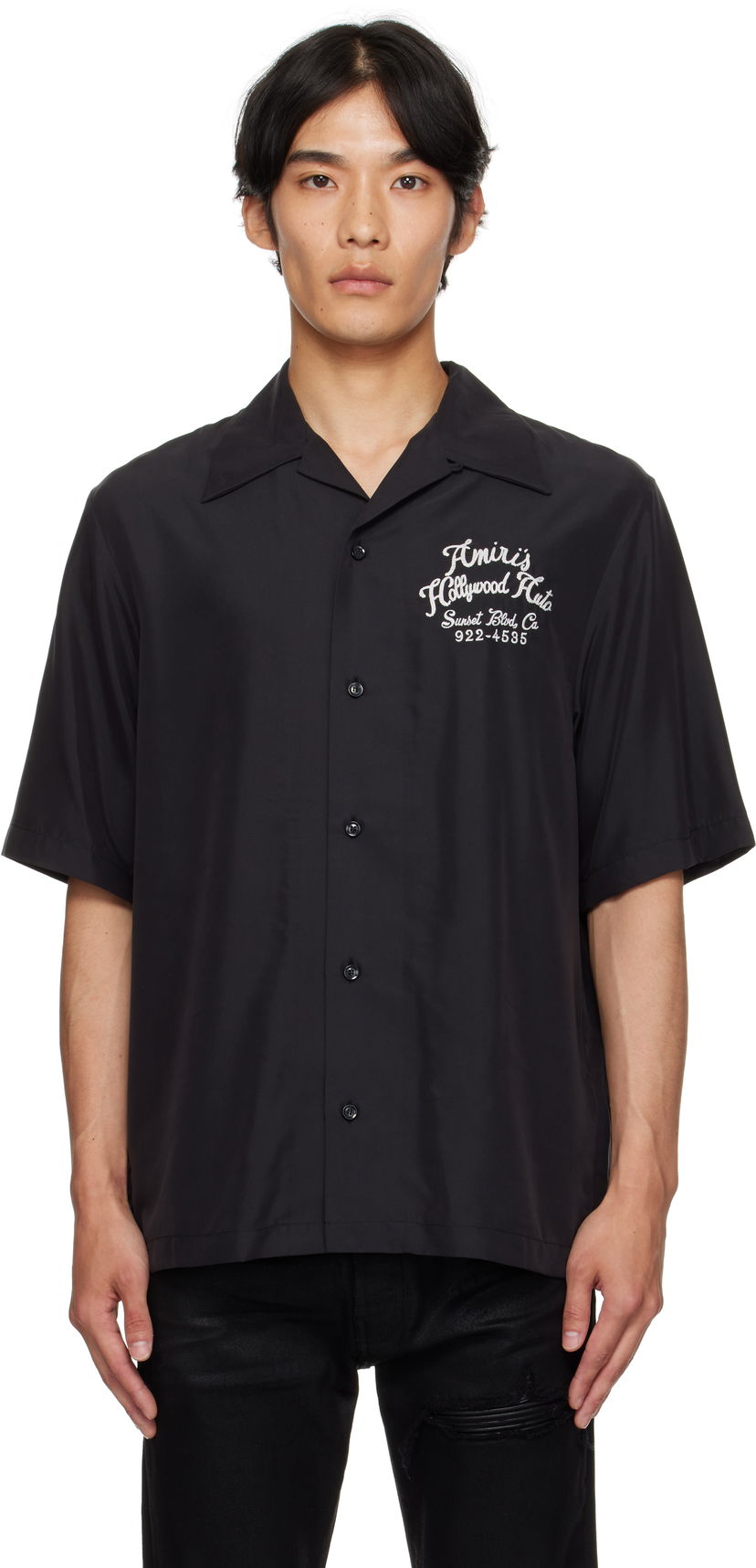 Košulja AMIRI AMIRI 'Hollywood Auto' Bowling Shirt Crna | AMSTCA1166