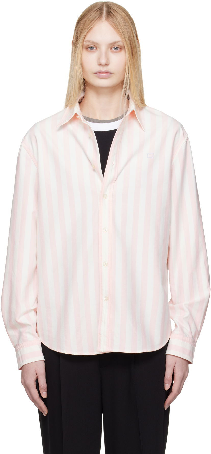 Košulja Acne Studios Acne Studios Striped Oxford Cloth Shirt Ružičasta | CB0095-