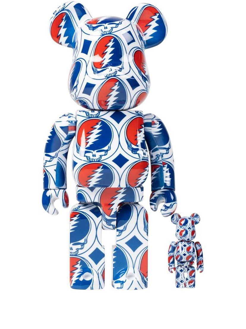 Kolekcionarsko Medicom Toy Grateful Dead Steal Your Face Be@rbrick "100% and 400%" - White Tamnoplava | MEDI007919435372