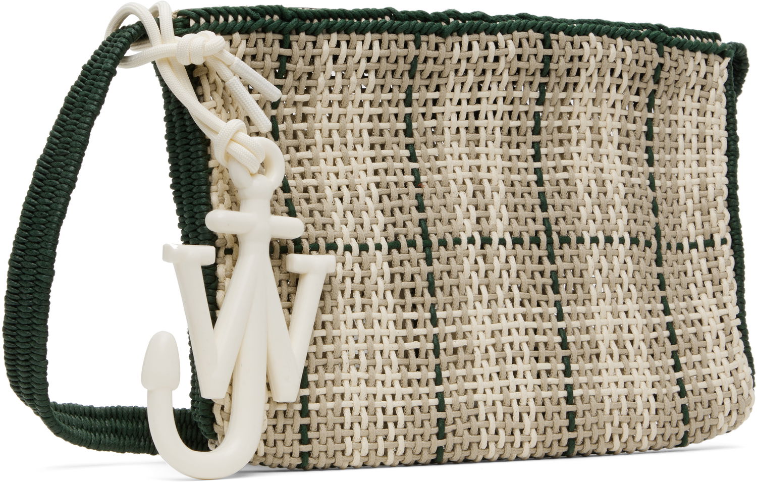 Ručna torbica JW Anderson JW Anderson Checked Market Bag with Anchor Charm Bež | HB0720-FA0305, 1