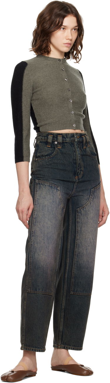 Džemper Eckhaus Latta Eckhaus Latta Racer Cardigan Siva | 8261-EL-PF25-R -, 3