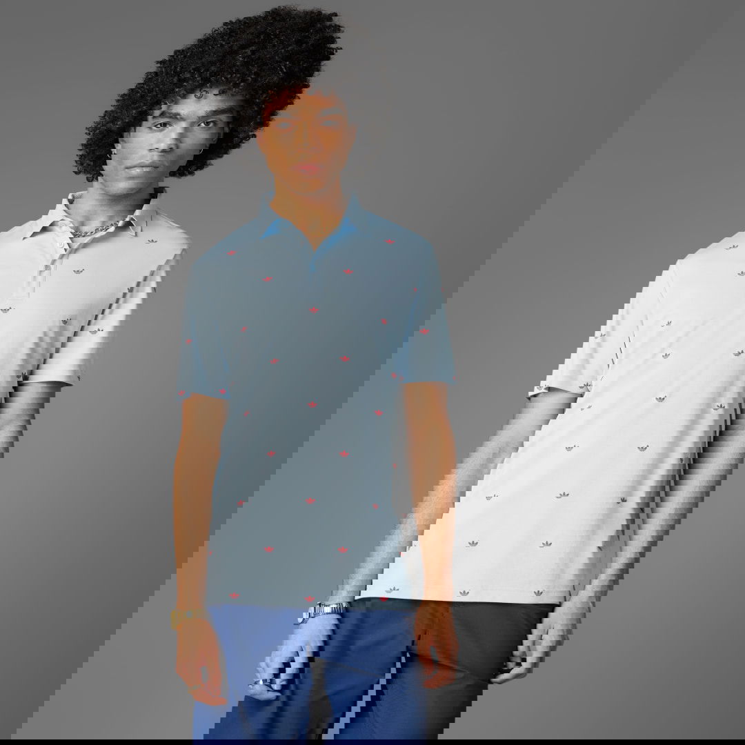 Polo majica adidas Originals adidas Originals Printed Trefoil Polo Shirt Plava | JM8260, 0