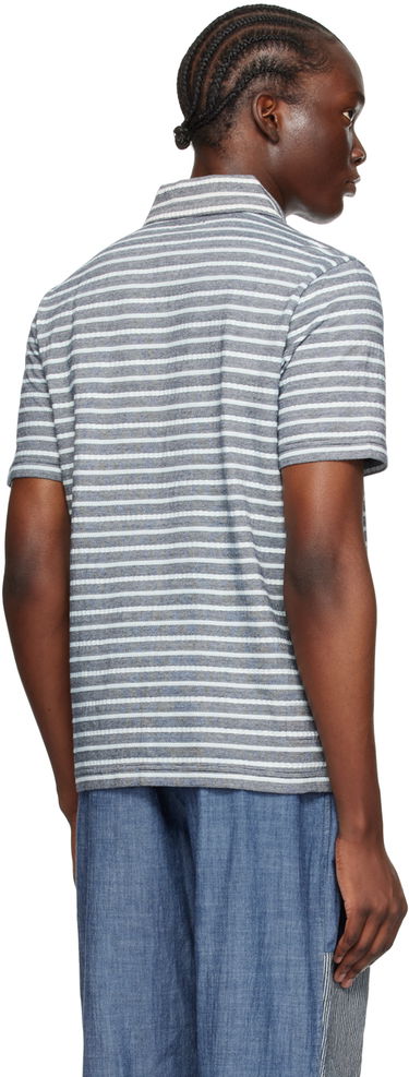 Polo majica Universal Works Universal Works Newlyn Striped Polo Plava | P3088, 2