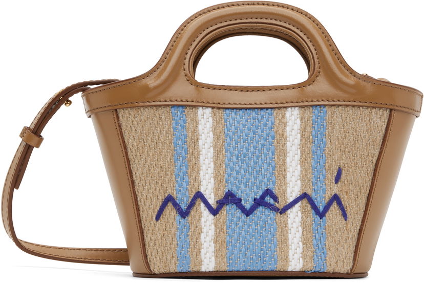 Ručna torbica Marni Marni Tropicalia Micro Tote Bag Smeđa | BMMP0067Q7 P8181