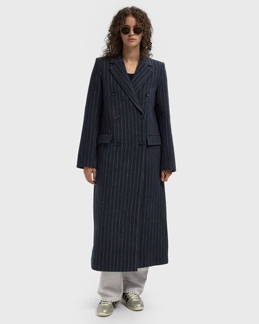 Kaputi Samsoe Samsoe Double-Breasted Pinstripe Coat Tamnoplava | F24900016-CLR002321, 2