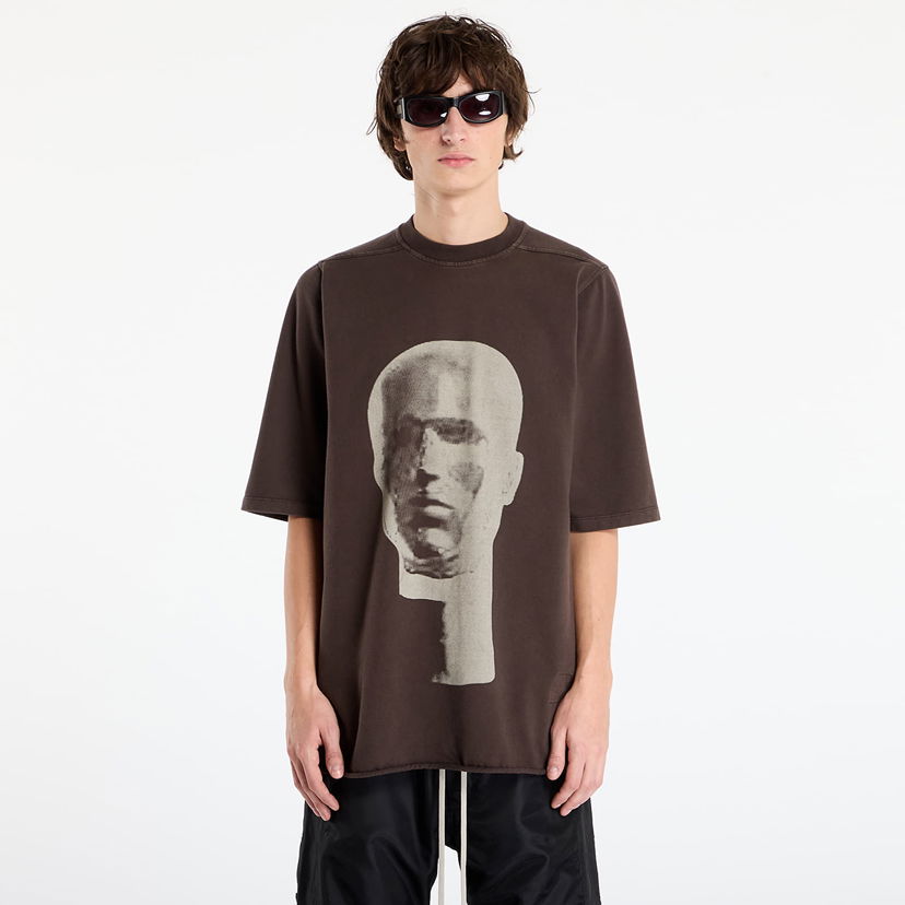 Majica kratkih rukava Rick Owens Rick Owens DRKSHDW Jumbo Ss Head Graphic T-shirt Smeđa | DU02E7274 RIGEP1 7808