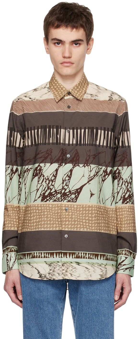 Košulja Paul Smith Paul Smith Printed Shirt Smeđa | M1R-901U-L02073