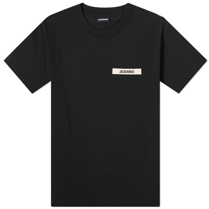 Majica kratkih rukava Jacquemus Gros Grain Logo T-Shirt Crna | 24E245JS208-2125-990