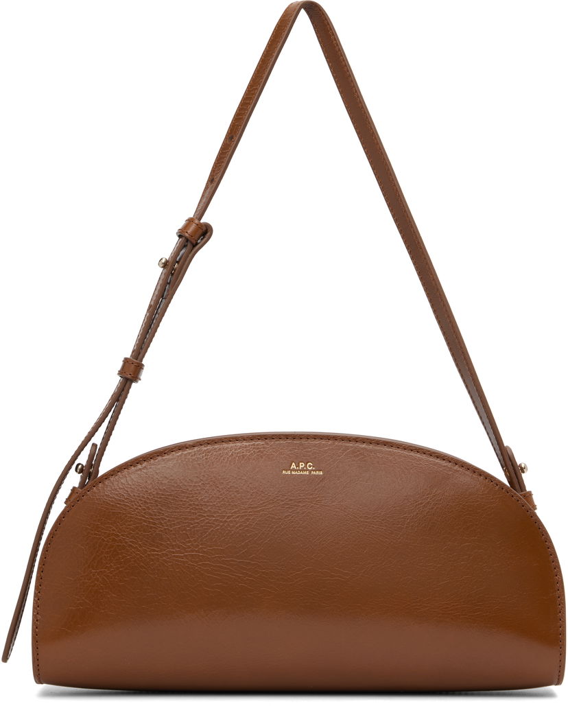 Torba za rame A.P.C. A.P.C. Demi-Lune Shoulder Bag Smeđa | PXCCK-F61997