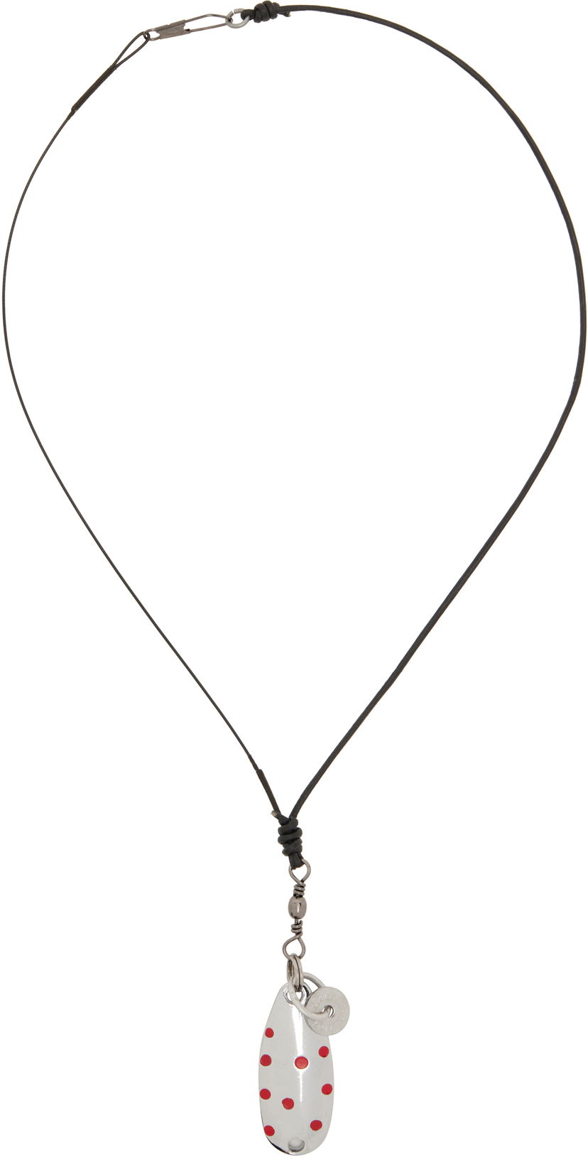 Ogrlica OUR LEGACY Our Legacy Angler Pendant Necklace Metalik | A2258ANT