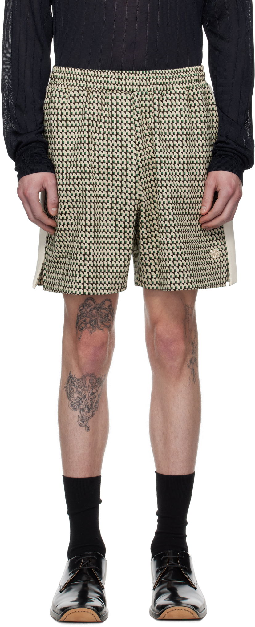 Kratke hlače Wales Bonner Wales Bonner Power Shorts Bež | US25JE36-JE22 - 1780 JACQUARD