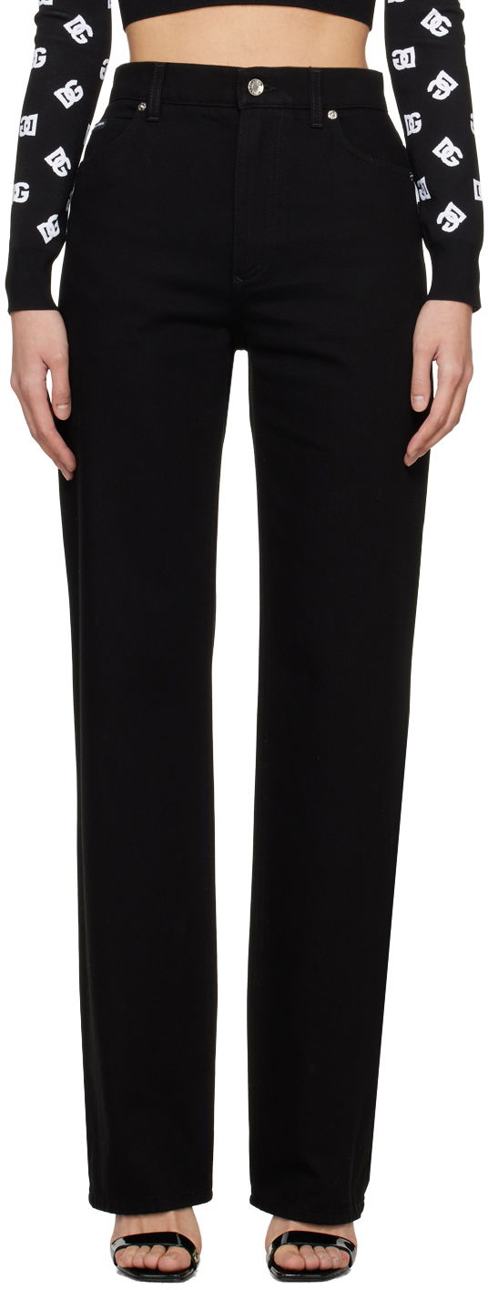 Jeans Dolce & Gabbana Loose-Fit Jeans Crna | FTCGND G8KS0