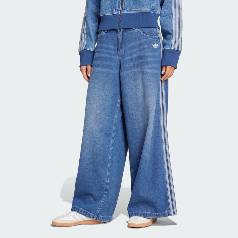 Jeans adidas Performance Adicolor Denim Adilenium Wide Leg Jeans Plava | JV7454