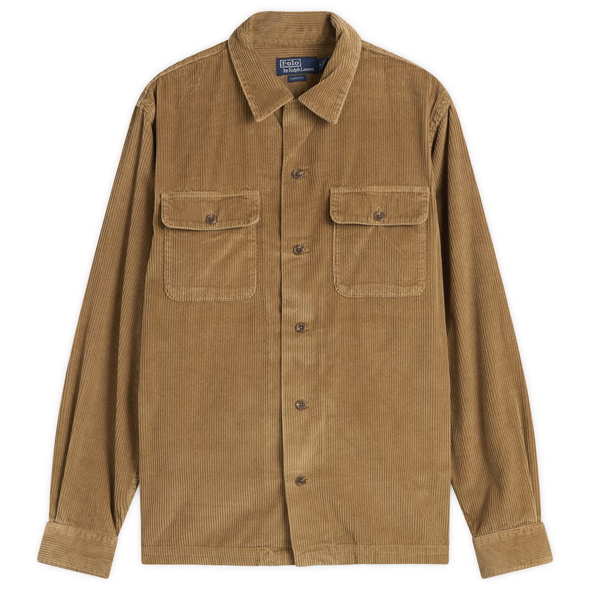 Jakna Polo by Ralph Lauren Corduroy Overshirt Smeđa | 710981753002-BRN