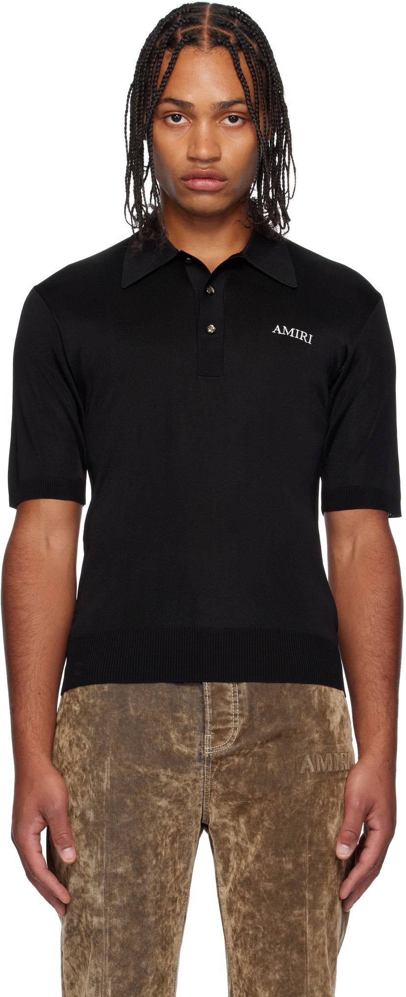 Polo majica AMIRI AMIRI Spirit Polo Crna | AMKNPO1067