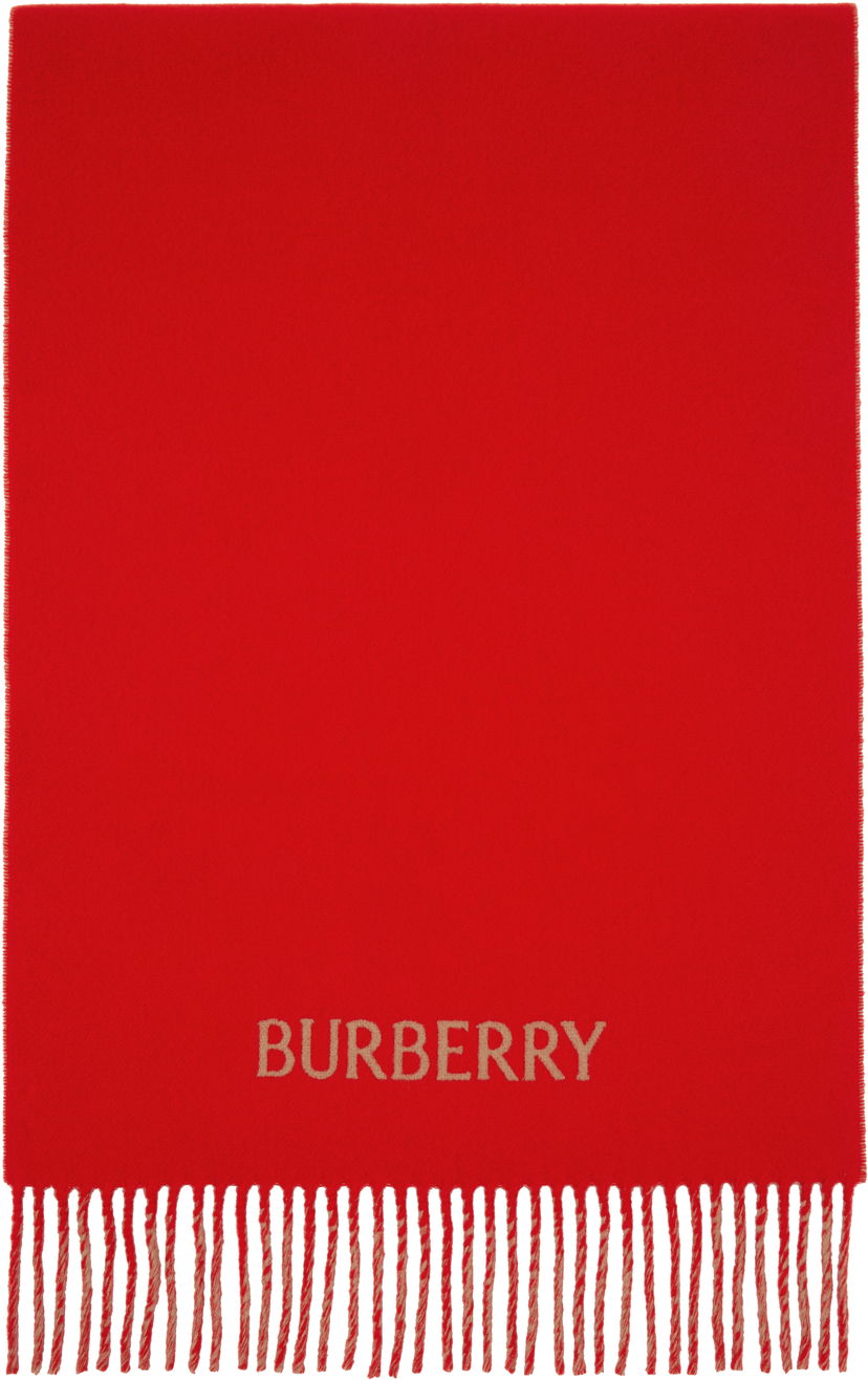 Šal Burberry Reversible Cashmere Scarf Crvena | 8078786